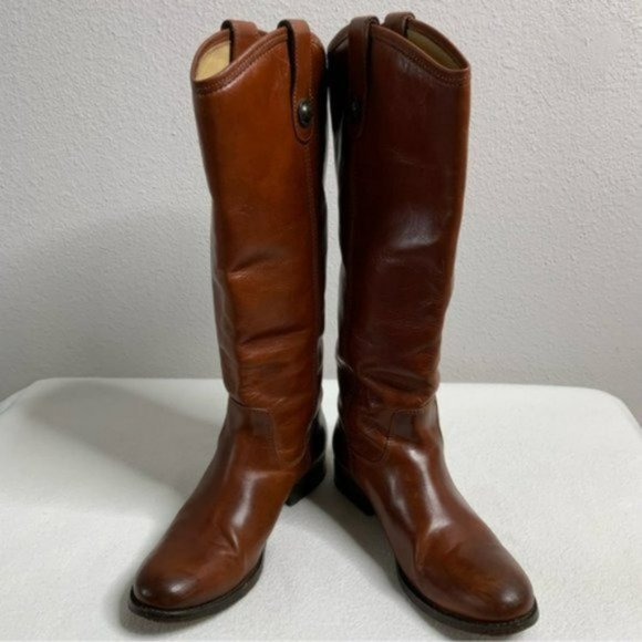 Frye  Melissa Button Leather Calf High Riding Boots - Picture 6 of 13